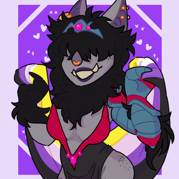 anthro breasts clothing female flag jewelry lgbt_pride nonbinary_pride_colors overweight piercing pride_color_flag pride_colors robe solo bwolfalien fyrtila_wraithrend_(morphide) bat demon mammal suid suine 1:1 animated nonbinary_(lore)