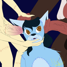 animal_genitalia anthro demon_plush ear_penetration equine_genitalia genitals group holding_partner's_head male male/male penetration plushie trio fledgedragonfox pledge_(fledgedragonfox) plush_(fledgedragonfox) sable_(fledgedragonfox) animate_inanimate canid canine demon equid equine fox horse humanoid lagomorph leporid living_plushie mammal rabbit 1:1