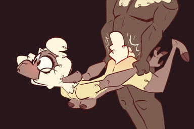 ambiguous_penetration anthro anthro_on_anthro anthro_penetrated anthro_penetrating anthro_penetrating_anthro arm_grab arm_pull black_background breasts duo faceless_character faceless_male female female_penetrated from_behind_position fur larger_male male male/female male_penetrating male_penetrating_female nipples nude penetration penile penile_penetration prison_guard_position reverse_stand_and_carry_position sex simple_background size_difference smaller_female smaller_penetrated standing standing_sex surprised white_body white_fur fluttershythekind jewene_the_ewe bovid caprine mammal sheep 2019