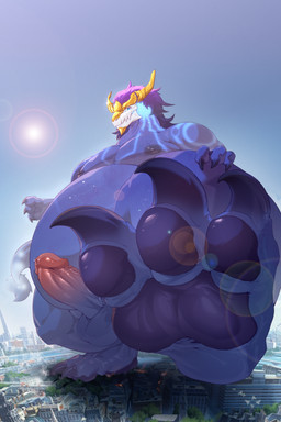 3_toes belly big_butt butt feet foot_fetish genitals male pawpads paws penis solo toes 7415926 godzilla_(series) league_of_legends mythology riot_games tencent toho aurelion_sol_(lol) dragon kaiju mythological_creature mythological_scalie scalie hi_res