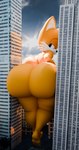 angry big_butt black_nose bubble_butt butt city city_crushing city_destruction femboy huge_butt hyper hyper_butt looking_back macro macro_anthro macro_male male solo text thick_thighs wide_hips yellow_body adri164 sega sonic_the_hedgehog_(series) miles_prower canid canine fox mammal 135:256 3d_(artwork) 4k absurd_res digital_media_(artwork) english_text hi_res