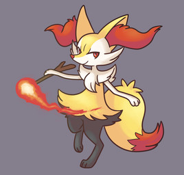 3_fingers 3_toes ambiguous_anthro ambiguous_gender anthro arm_tuft biped black_body black_fur cheek_tuft chest_tuft closed_smile digitigrade dipstick_tail elemental_manipulation facial_tuft featureless_crotch feet fingers fire fire_manipulation flat_chested fluffy fluffy_tail fur hip_tuft holding_object holding_stick inner_ear_fluff looking_at_viewer markings mouth_closed multicolored_body multicolored_fur nude_ambiguous nude_anthro on_model on_one_leg orange_body orange_eyes orange_fur orange_inner_ear_fluff orange_nose orange_tail_tip pointy_ears prick_ears shoulder_tuft simple_background smile solo standing stick tail tail_markings tapering_snout toes tuft two_tone_tail white_body white_fur yellow_body yellow_fur yellow_tail deerfangs nintendo pokemon braixen canid generation_6_pokemon mammal pokemon_(species) 2018 colored digital_drawing_(artwork) digital_media_(artwork) full-length_portrait portrait shaded
