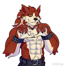 5_fingers anthro belt bottomwear bracelet chain claws clothed clothing denim denim_bottomwear denim_clothing ear_piercing fingers fur hair heart_sign heart_symbol jeans jewelry looking_at_viewer male nails pants pecs piercing red_body red_fur red_hair scar simple_background smile smiling_at_viewer solo studs topless topless_male white_background white_body white_fur yellow_eyes dfcha1 epic_games fortnite mythology lycan_west_(fortnite) canid canine mammal mythological_canine mythological_creature werecanid werecanine werecreature werewolf hi_res