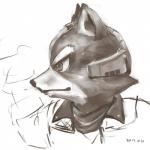 anthro black_nose clothing male scarf solo s_mino930 nintendo star_fox fox_mccloud canid canine fox mammal 1:1