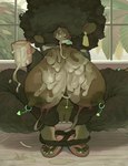 5_toes afro anthro areola barefoot belt_buckle big_breasts big_nipples bodily_fluids breasts buckle choker clothing colored_nails colored_toenails container crouching cum cum_covered cum_in_mouth cum_in_mug cum_inside cum_on_chest cum_on_chin cum_on_face cum_on_ground cup dark_body dark_skin drinking drinking_cum dripping ear_piercing ear_tag excessive_cum excessive_genital_fluids facial_piercing feet female fingers footwear genital_fluids genitals green_nails green_toenails huge_breasts humanoid_genitalia humanoid_pussy inside jewelry lip_piercing messy mug nails navel necklace nipple_piercing nipple_ring nipples nose_piercing nose_ring panties panties_around_ankles piercing puffy_hair pussy pussy_juice_drip ring_piercing sandals shoes slightly_chubby smile snakebite_piercing solo spilling_drink toenails toes underwear vaginal_fluids window sheepuppy kai_(sheepuppy) sheep_girl bovid caprine mammal sheep