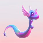 ambiguous_gender feral gradient_background horn purple_eyes serpentine simple_background solo cortoony nintendo pokemon dragonair generation_1_pokemon pokemon_(species) 1:1 hi_res