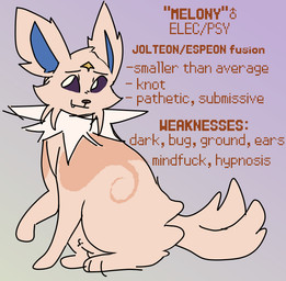 animal_genitalia feral forked_tail gem genitals male profanity sheath solo tail text toothy_smile unusual_anatomy unusual_tail snuffkitt3n nintendo pokemon melony_(snuffkitt3n) eeveelution espeon generation_1_pokemon generation_2_pokemon hybrid jolteon pokemon_(species) 2023 english_text model_sheet