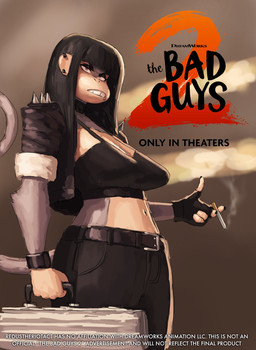 alternative_fashion anthro arm_tuft bared_teeth belt big_breasts black_hair black_nails bottomwear bracelet breasts briefcase camisole cigarette clothed clothing collar colored_nails cropped_jacket ear_piercing facial_piercing female fingerless_gloves fur gloves goth grey_body grey_fur hair handwear holding_briefcase holding_cigarette holding_object jacket jewelry labret_piercing lip_piercing lip_ring long_hair midriff nails navel open_clothing open_jacket open_topwear pants piercing pointy_breasts purple_eyes ring_piercing smoke solo spiked_collar spiked_jacket spikes standing studded_bracelet studded_jewelry studs style_emulation tail teeth text topwear tuft redustheriotact dreamworks the_bad_guys beth_(redustheriotact) haplorhine mammal monkey primate english_text hi_res