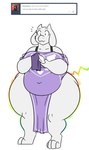 anthro ask_blog belly big_belly big_breasts boss_monster_(undertale) bovid breasts butt butt_expansion caprine clothed clothing curvy_figure dress english_text expansion female fur goat hi_res horn huge_hips huge_thighs long_ears magic mammal overweight overweight_anthro overweight_female pelvic_curtain robe robertge solo text thick_thighs toriel tumblr undertale undertale_(series) user_avatar voluptuous white_body white_fur wide_hips