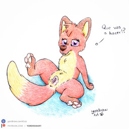 3_toes animal_genitalia animal_vulva anus brown_nose canine_genitalia canine_vulva feet female feral fur genitals looking_at_viewer open_mouth open_smile patreon_logo patreon_username pawpads paws pink_pawpads pink_vulva presenting raised_leg red_body red_fur smile smiling_at_viewer solo spread_legs spread_vulva spreading text toes vulva yordraw jungledyret_hugo patreon rita_(jungledyret) canid canine fox mammal red_fox true_fox 1:1 hi_res url