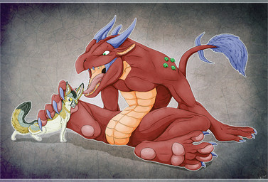 4_toes ambiguous_gender anthro blue_body blue_claws blue_horn brown_body claws duo feet feral fingers fur green_eyes grey_body hair horn imminent_vore male multi_ear nude open_mouth oral_vore pawpads paws pink_pawpads red_body red_scales scales simple_background sitting size_difference tail tail_tuft tan_body teeth toe_claws toes tongue tongue_out tuft vore white_body white_fur yellow_body yellow_eyes oliverfox mythology cirez canid canine dragon fennec_fox fox mammal mythological_creature mythological_scalie scalie true_fox digital_media_(artwork)