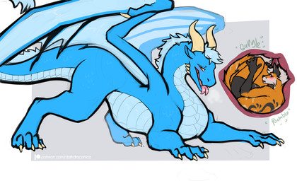 anthro anthro_prey belly black_body black_fur blue_body blue_scales blush boxers_(clothing) claws clothing duo endosoma female female_feral feral feral_pred fur hair horn intimacy larger_female larger_feral love male male/female male_anthro oral_vore orange_body orange_fur organs safe_vore scales size_difference smaller_male soft_vore stomach tattoo tongue tongue_out underwear vore white_body white_fur white_hair willing_pred willing_prey wings darkdraconica mythology sapphire_(itsxanderfox) xander_stock canid canine dragon fox mammal mythological_creature mythological_scalie red_fox scalie true_fox absurd_res hi_res