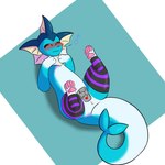 anus blue_body blush clothing feral footwear male pawpads paws purple_clothing purple_footwear purple_socks shy socks solo tail vulpeku nintendo pokemon eeveelution generation_1_pokemon pokemon_(species) vaporeon 1:1 hi_res