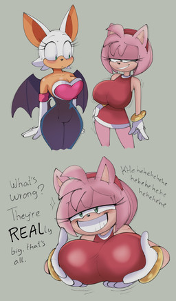 anthro bat_wings big_breasts breast_envy breasts closed_smile duo female fur furry_ears furry_tail green_eyes hair membrane_(anatomy) membranous_wings mouth_closed natural_breasts pink_body short_hair smile smug spread_breasts standing tail wings daredemon7000 third-party_edit colorshun mega_milk sega sonic_the_hedgehog_(series) amy_rose rouge_the_bat bat eulipotyphlan hedgehog mammal absurd_res color_edit colored colored_sketch hi_res meme sketch