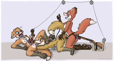 >:3 anal anal_fisting anal_penetration anthro anus blood blue_eyes blush bodily_fluids breasts brown_eyes butt cunnilingus dildo dildo_in_vagina dildo_insertion disembowelment double_penetration female female/female fisting fur genital_fluids genitals gloves_(marking) gore gore_focus green_eyes group group_sex gun guts heart_symbol imminent_death intestines laugh leg_markings markings nipples object_in_ass object_insertion oral orange_body orange_fur organs paws penetration ranged_weapon saliva screaming sex sex_toy sex_toy_in_ass sex_toy_in_vagina sex_toy_insertion simple_background socks_(marking) strapon sweat text threesome tongue toy trio vaginal vaginal_fluids vaginal_penetration vulva weapon weapon_penetration white_background slowderpyguy canid canine fox mammal hi_res url