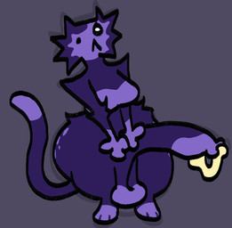:< acroposthion anthro balls big_penis bodily_fluids cum digitigrade foreskin fur genital_fluids genitals gynomorph huge_hips huge_penis huge_thighs intersex penis purple_body purple_fur solo thick_thighs wide_hips trashgal domestic_cat felid feline felis mammal flat_colors