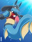 animal_genitalia animal_penis canine_genitalia canine_penis erection genitals knot male multicolored_penis penis solo split_form underwater water nikkibunn nintendo pokemon kenrito generation_4_pokemon lucario marine merfolk pokemon_(species) 2023 3:4 absurd_res hi_res