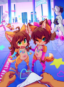anthro balls bikini blush bodily_fluids bottomless bottomwear bound bow_ribbon brown_hair clothed clothing crop_top cum cum_in_mouth cum_inside erection erection_under_clothing face_fucking fellatio female first_person_view footwear genital_fluids genitals gloves green_eyes group hair handwear high_heels irrumatio legwear loli looking_at_viewer male male/female male_pov multicolored_body nipples nude one_eye_closed open_mouth oral penile penis penis_in_mouth platform_footwear platform_heels public public_nudity public_sex sex shirt shoes shorts shota smile swimwear text thigh_highs topwear two-piece_swimsuit two_tone_body undressing undressing_another undressing_self vulva young young_anthro young_female young_male otakumarsupial cub_con canid canine fox mammal absurd_res english_text hi_res