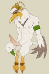 anthro balls claws erection feather_hands feathers genitals male nipples penis solo tapering_penis toe_claws white_body white_feathers winged_arms wings dragondrawer nintendo tears_of_the_kingdom the_legend_of_zelda penn_(tloz) avian bird pelecaniform pelican rito 2:3 absurd_res hi_res