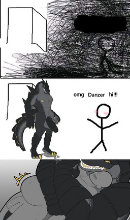 3_toes 5_fingers abs anal anthro anthro_dominating_human anthro_dominating_male anthro_penetrating anthro_penetrating_human big_muscles big_pecs big_penis big_tail bodily_fluids claws cum cum_inflation cum_inside dialogue dominant dominant_anthro dominant_male duo feet fingers foreskin genital_fluids genitals grey_body grey_scales holding_partner hug huge_penis hugging_another hugging_from_behind human_on_anthro human_penetrated inflation interspecies larger_anthro larger_male male male/male male_penetrated male_penetrating markings muscular muscular_anthro muscular_male open_mouth overbite pecs penetration penis scales sex size_difference standing tail text toes underbite vein veiny_penis yellow_markings reptilligator mythology omg_hi! danzer_(reptilligator) alligator alligatorid crocodile crocodilian dragon human hybrid mammal mythological_creature mythological_scalie reptile scalie english_text hi_res meme translated