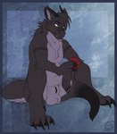 animal_genitalia anthro balls fur genitals horn male nude sheath simple_background sitting slightly_chubby solo tail eerieeden mythology sovy dragon furred_dragon furred_scalie mythological_creature mythological_scalie scalie 2021 hi_res