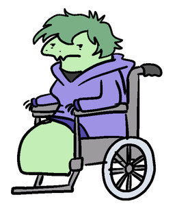anthro clothing disability dot_eyes female green_body green_hair green_scales hair hoodie paraplegic scales short_hair simple_background simple_eyes sitting solo topwear vehicle wheelchair white_background harry_amorós cavemanon_studios florkofcows_(copyright) i_wani_hug_that_gator olivia_halford baryonyx dinosaur prehistoric_species reptile saurischian scalie spinosaurid theropod 2024 digital_drawing_(artwork) digital_media_(artwork)