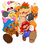 blonde_hair blue_eyes clothed clothing cloud crown doll facial_hair female finger_gun gesture group hair hand_gesture hat headgear headwear male mustache red_eyes red_hair shell pinkgirlpen mario_bros nintendo super_mario_rpg_legend_of_the_seven_stars bowser geno_(mario) mallow_(mario) mario princess_peach air_creature animate_inanimate chain_chomp elemental_creature human koopa living_cloud living_doll mammal nimbus_(mario) scalie hi_res