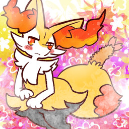 ambiguous_anthro ambiguous_gender anthro biped blush blush_stickers digitigrade dipstick_tail embarrassed food front_view leaning leaning_forward looking_at_viewer markings shrimp_(food) snout solo standing tail tail_markings wavy_mouth annyui0611 nintendo pokemon braixen canid generation_6_pokemon mammal pokemon_(species) 1:1 2022 digital_drawing_(artwork) digital_media_(artwork) hi_res japanese_description portrait three-quarter_portrait translated_description