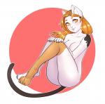 anthro biped breasts butt cat_tail female fur hair paws red_hair solo yellow_eyes pewas amelie domestic_cat felid feline felis mammal hi_res