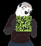 anthro backwards_baseball_cap backwards_hat baseball_cap black_nose clothing code hat headgear headwear male qr_code scan simple_background solo transparent_background yellow_eyes super-tuler tairu bear giant_panda mammal alpha_channel