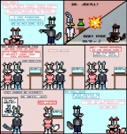 ageplay anthro clothing comic dialogue diaper digital_media_(artwork) english_text female hate infantilism kyle_bridgett male pixel_(artwork) roleplay tail text ultimate_babyfur_webcomic unknown_artist what
