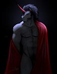 anthro body_hair chest_hair facial_hair genitals hairy horn male muscular muscular_anthro muscular_male nipples penis pubes solo bgn friendship_is_magic hasbro my_little_pony mythology king_sombra_(mlp) equid equine mammal mythological_creature mythological_equine unicorn digital_media_(artwork)