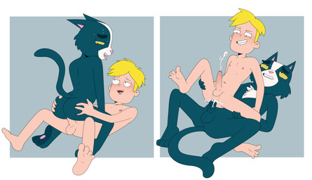 anal anal_orgasm anal_penetration anthro anthro_penetrated anthro_penetrating anthro_penetrating_human balls blonde_hair bodily_fluids body_hair butt butt_grab chest_hair cowgirl_position cum cum_in_ass cum_inside cum_while_penetrated dominant duo ejaculation erection foreskin from_front_position genital_fluids genitals hair hand_on_butt hands-free human_on_anthro human_penetrated human_penetrating human_penetrating_anthro humanoid_genitalia humanoid_penis interspecies larger_dom looking_back looking_pleasured male male/male male_penetrated male_penetrating male_penetrating_male nude on_bottom on_top orgasm partially_retracted_foreskin penetration penile penile_penetration penis penis_in_ass role_reversal sex simple_background simultaneous_orgasms size_difference sweat tongue tongue_out versatile yellow_sclera enookie final_space avocato gary_goodspeed domestic_cat felid feline felis human mammal ventrexian absurd_res digital_media_(artwork) hi_res source_request