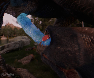 balls_deep beak beak_fetish beak_play beak_sex beakjob bodily_fluids duo erection eyes_closed female female_on_bottom female_penetrated feral feral_on_feral feral_penetrated feral_penetrating feral_penetrating_feral forest forest_background fur genitals glowing glowing_genitalia glowing_mouth glowing_penis looking_back looking_down looking_pleasured lying male male/female male_on_top male_penetrating male_penetrating_female nature nature_background on_back on_bottom on_top oral oral_penetration penetration penile penile_penetration penis penis_in_mouth plant rough_sex saliva sex tail teeth tongue tongue_on_penis toothed_beak tree vulva dewith blender_cycles capcom monster_hunter mythology dragon flying_wyvern mythological_creature mythological_scalie nargacuga reptile rey_dau scalie wingless_dragon 3d_(artwork) 3d_animation 6:5 animated blender_(artwork) digital_media_(artwork) hi_res loop no_sound short_playtime webm