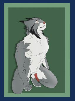 anthro border cheek_tuft facial_tuft fluffy hyenahavoc male solo transparent_border tuft disney zootopia pawbert_lynxley felid feline lynx mammal 3:4 absurd_res alpha_channel hi_res