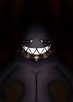 anthro big_breasts black_background black_body black_nipples blinking breasts collar curvy_figure female grin huge_breasts moody_lighting nipples simple_background smile solo teeth toothy_grin voluptuous nauiho mario_bros nintendo cisa chain_chomp 2d_animation animated hi_res loop short_playtime