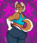 anthro big_breasts biped breasts butt butt_pose clothing cowboy cowboy_hat female female_anthro hat headgear headwear overweight pose solo thong underwear thehuntingwolf lexi_(hydrosdagazelle) akita canid canine canis domestic_dog husky mammal nordic_sled_dog shiba_inu spitz absurd_res hi_res sketch