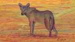 16:9 ambiguous_gender canid canine canis digital_media_(artwork) feral head_markings heavypaint_(artwork) inner_ear_fluff looking_at_viewer looking_back mammal markings orange_eyes rear_view signature solo tuft widescreen wolf zipwok