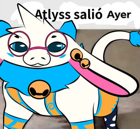 :3 bell big_ears blue_body blue_eyes blue_fur blue_horn clothed clothing curimeme dress eyewear facial_markings female feral feralized fur glasses head_markings horn humor legwear markings narrowed_eyes neck_tuft orange_clothing orange_dress orange_shirt orange_topwear pink_inner_ear red_eyewear red_glasses shirt shitpost solo tail tail_tuft text topwear torn_clothing torn_legwear tuft wearing_glasses white_body white_fur jose-497 atlyss curi angela_flux oathkin_(atlyss) 2024 digital_drawing_(artwork) digital_media_(artwork) draw_over meme spanish_text translated