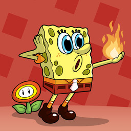 4_fingers amazed anthro belt bent_arm black_clothing black_footwear black_shoes blue_eyes bottomwear clothed clothed_anthro clothed_male clothing elemental_manipulation eyelashes fingers fire fire_flower fire_manipulation flower footwear freckled_face freckles fully_clothed fully_clothed_anthro fully_clothed_male hand_on_own_head light male male_anthro necktie open_mouth orange_clothing orange_dress_shirt orange_footwear orange_freckles orange_socks plant red_belt red_bottomwear red_clothing red_shorts red_wall shorts socks solo straight_arm tiptoes wall_(structure) white_necktie yellow_body yellow_skin crispytoastyt mario_bros nickelodeon nintendo spongebob_squarepants spongebob_squarepants_(character) marine sea_sponge 1:1 2025 colored crossover digital_drawing_(artwork) digital_media_(artwork) english_description hi_res lighting shaded