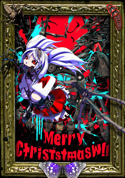 3_fingers ambiguous_gender anthro belt big_hands bottomwear breasts clothed clothing coat cross female female_focus fingers fur_trim_(clothing) group hair harness holidays humanoid_focus looking_at_viewer machine medium_breasts medium_hair nipple_piercing nipples not_furry_focus open_clothing open_coat open_topwear picture_frame piercing pleated_skirt red_background red_bottomwear red_clothing red_coat red_eyes red_skirt red_topwear santa_coat simple_background skeletal_hand skirt solo_focus splat text topwear twintails_(hairstyle) white_hair wire deino_(artist) deino_(modeler) christmas calne_ca magnesium_(deino) nato-kun arachnid arthropod butterfly crustacean humanoid insect isopod lepidopteran malacostracan platerodrilus robot robot_anthro robot_humanoid whip_spider 2023 3d_(artwork) autodesk_3ds_max_(artwork) digital_media_(artwork) english_text hi_res
