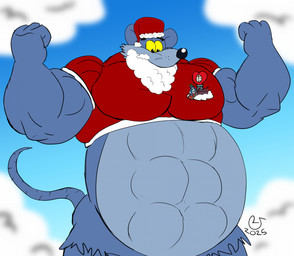 4_fingers abs anthro belly big_beard big_belly big_muscles big_pecs biped black_eyebrows black_eyes black_nose blue_body blue_sky bottomless bottomless_anthro bottomless_male butt care-a-lot caring_meter cheek_tuft christmas_clothing christmas_headwear clock clothed clothing cloud cloudco cloudy_sky curling_tail duo exposed_belly eyebrows facial_tuft featureless_feet feet fingers fist flexing flexing_bicep flexing_both_biceps flexing_muscles fur grey_belly grey_body grey_fur hairless_tail hat headgear headwear heart_symbol holidays huge_belly huge_muscles humanoid_hands hyper hyper_muscles looking_down looking_down_at_another macro macro_focus male micro multicolored_body multicolored_fur muscular muscular_anthro muscular_arms muscular_male outside overweight overweight_anthro overweight_male pecs pose purple_body purple_fur raised_tail red_clothing red_shirt red_topwear red_tunic santa_beard santa_hat shirt sky skyscape solo_focus stairs standing tail thick_arms toony topwear tuft tunic two_tone_body two_tone_fur vein veiny_muscles whisker_spots whiskers white_belly white_body white_fur white_sclera wide_hips yellow_sclera caseyljones american_greetings care_bears care_bears_nutcracker_suite christmas nelvana grumpy_bear mouse_king mouse_king_(care_bears) bear mammal mouse murid murine rodent 2025 colored dated digital_drawing_(artwork) digital_media_(artwork) flat_colors hi_res pinup signature