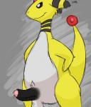 balls biped black_foreskin bodily_fluids erection feral foreskin genital_fluids genitals male nude penis precum presenting solo conditional_dnp livesinabag nintendo pokemon ampharos generation_2_pokemon mammal pokemon_(species) 2016 digital_media_(artwork) hi_res