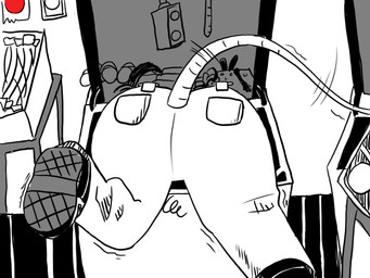 ambiguous_gender anthro appliance biped bottomwear butt clothing footwear laundry_machine pants rodent_tail shoes solo stuck tail washing_machine kanpukugu mammal mouse murid murine rodent 2025 4:3 detailed hi_res