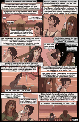 anthro black_tail_tip blue_eyes clothed clothed_human clothed_male clothing dialogue dipstick_tail eyes_closed female group male markings nude_anthro outside profanity shirt tail tail_markings tank_top text topwear trio fuf carlos_(fuf) dan_(fuf) flint_(fuf) tesla_(fuf) bandicoot human mammal marsupial mustelid musteline true_musteline weasel absurd_res comic english_text hi_res