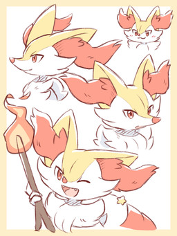 3_fingers :3 :o ambiguous_gender anthro arm_tuft blush blush_lines border cheek_tuft chest_tuft cute_fangs elemental_manipulation facial_tuft fangs fingers fire fire_manipulation front_view fur holding_object holding_stick inner_ear_fluff looking_at_viewer multicolored_body multicolored_fur on_model one_eye_closed open_mouth open_smile orange_body orange_eyes orange_fur orange_nose shoulder_tuft side_view simple_background smile solo star_polygon star_symbol stick tail teeth tongue tuft white_background white_body white_fur wink winking_at_viewer yellow_body yellow_fur nekogyo122 nintendo pokemon braixen canid canine generation_6_pokemon mammal pokemon_(species) 2023 3:4 absurd_res digital_media_(artwork) hi_res multiple_scenes