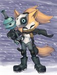 anthro boots cape clothing eyes_closed female flowing_cape footwear gun hair holding_gun holding_object holding_ranged_weapon holding_weapon ponytail ranged_weapon shoes sleeveless_shirt snow solo standing variable_wispon weapon mario-grant idw_publishing sega sonic_the_hedgehog_(comics) sonic_the_hedgehog_(idw) sonic_the_hedgehog_(series) whisper_the_wolf canid canine canis mammal wolf 2023 hi_res