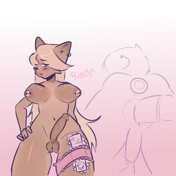 anal anal_penetration animal_genitalia animal_penis anthro big_breasts big_butt big_penis blush bodily_fluids breasts butt buttplug buttplug_in_ass buttplug_insertion cum duo ejaculation equine_genitalia equine_penis erection genital_fluids genitals herm intersex intersex/male male nipple_piercing nipples object_in_ass penetration penis piercing plug_(sex_toy) plug_insertion sex_toy sex_toy_in_ass sex_toy_insertion solo thick_thighs vaginal vaginal_penetration vulva qieff felid feline mammal absurd_res hi_res