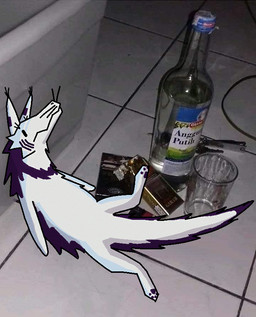 alcohol alcohol_bottle ambiguous_gender beverage beverage_bottle bottle cigarette_box container countershading feral floor fur glass inside key lighter meme_pose nail_clipper photo_background pupils slit_pupils solo tail tile tile_floor toony white_body white_countershading wine tiena tiena_(character) feather_maned_dragon aliasing compression_artifacts digital_media_(artwork) meme mixed_media photography_(artwork) male_(lore)