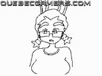 braided_hair breast_expansion breasts clothing expansion eyebrows eyewear female glasses hair markings mole_(marking) mole_under_mouth nipple_outline rabbit_ears shirt solo thick_eyebrows topwear torn_clothing mkiiisystem almia lagomorph leporid mammal rabbit 4:3 animated low_res monochrome short_playtime